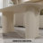 Dining Table And Irregular Side Table, 4-8 Person Dining Table, Thick Engineering Wood Round Wave Table Legs