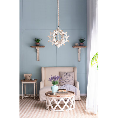 Lustre en bois 6 lumières
