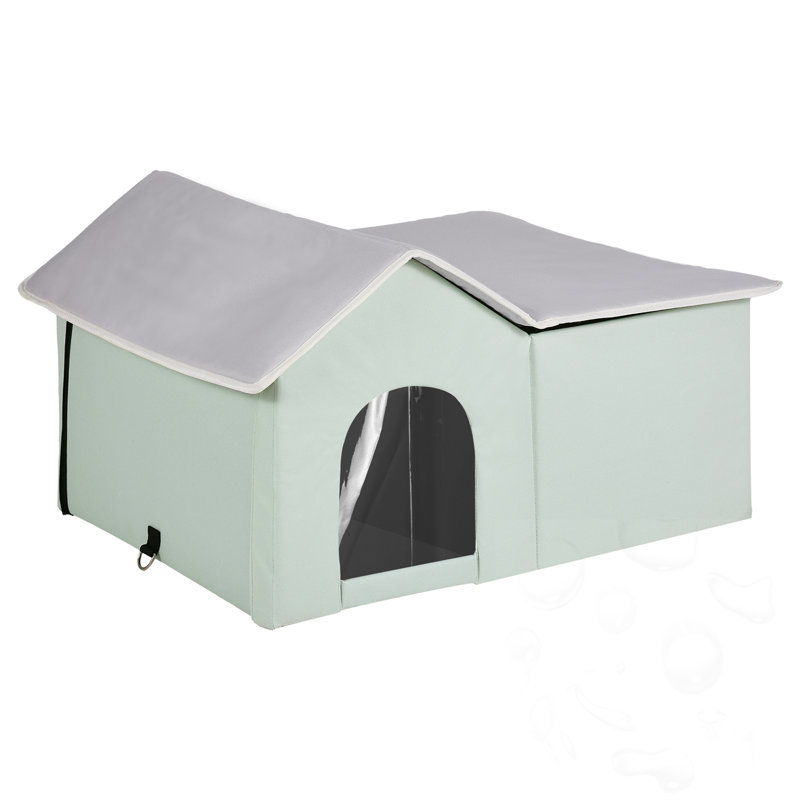 Maison de chat pliable avec coussin chauffant