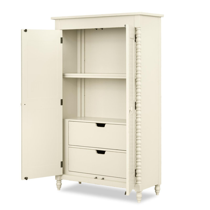 Armoire Jenny Lind Lake Country, Tissu de voile blanc