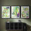 «Bright Tropical Abstraction I», reproduction sur mesure encadrée de qualité supérieure - 3 pièces-796118185-796118187