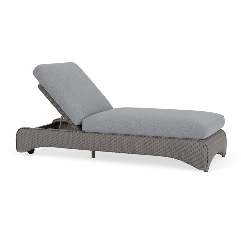 Loom Outdoor Chaise Lounge, Rumba Stonewashed, Pewter