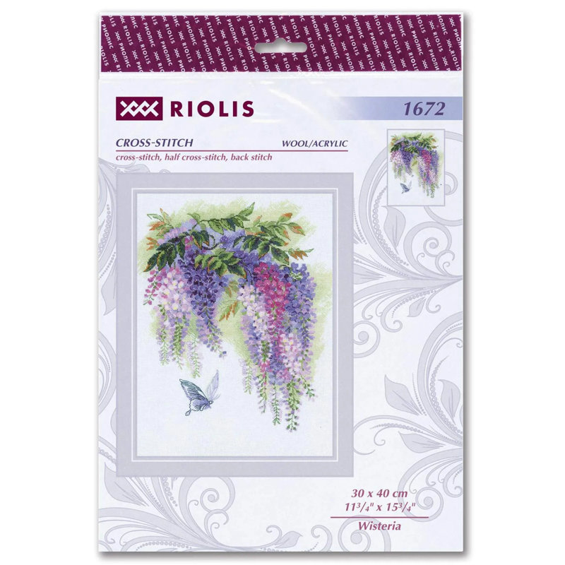  Kit de point de croix compté Wisteria R1672