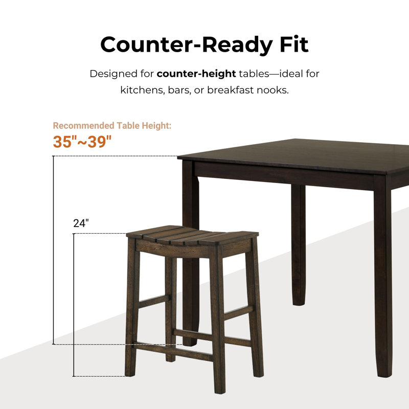 Tabouret de comptoir 24 po Ferda, Blanc