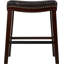 Tabouret de comptoir de 26 po avec garniture cloutée (ensemble de 4) contemporain brun foncé