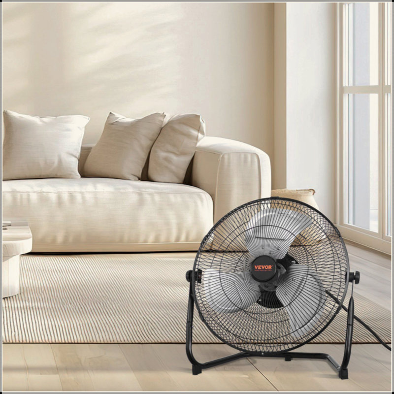 Ventilateur de plancher 14 pouces 3 vitesses 360º Tilt