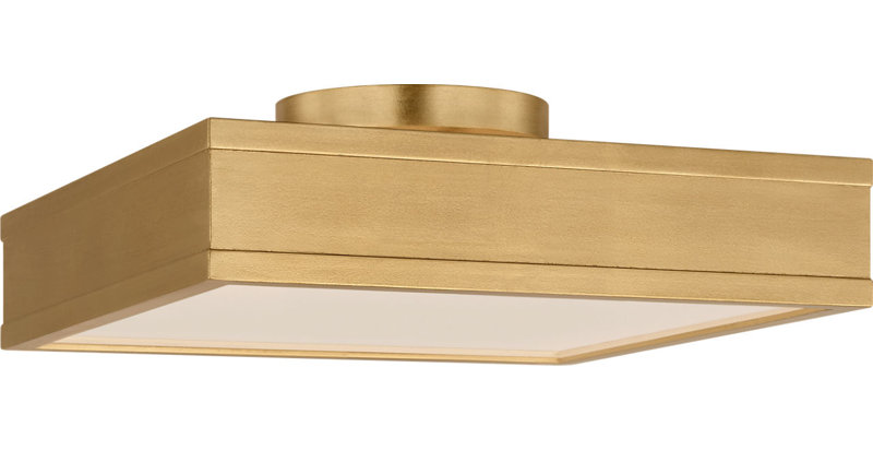 Dupont Square Semi Flush, Gild, 4" H x 12" W x 12" D
