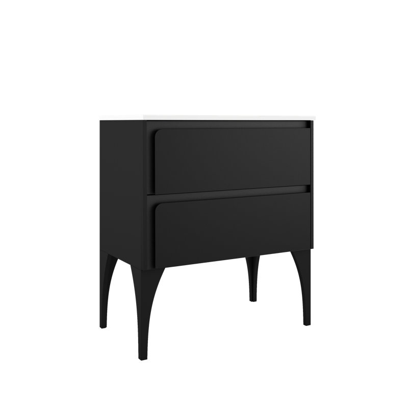 Base de meuble-lavabo simple Cordoba 32 seulement, Noir