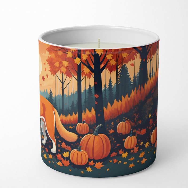 Bougie parfumée Pumpkin Spice avec support en céramique