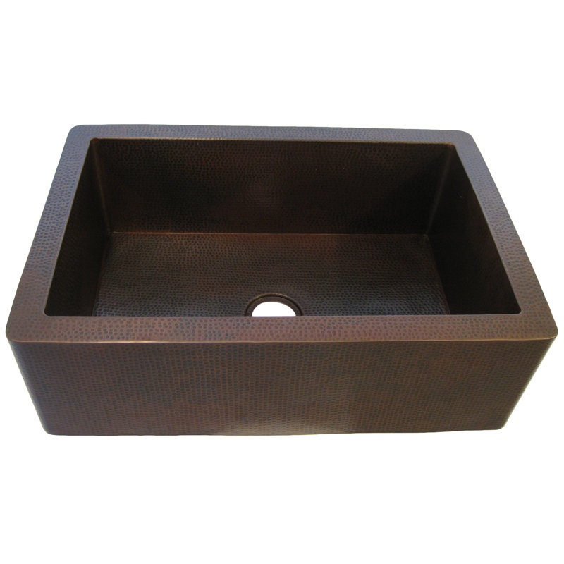 33'' L Single Bowl Copper Kitchen Sink