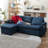 Vesna L-shape 81" Wide Space-Saving Sleeper Sofa Upholstered Pull-out Sofa Bed-95208152
