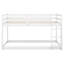 Lit simple superposé simple au-dessus d'un lit simple avec échelle, blanc-236801527