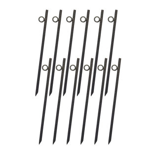 Piquets de sol pour auvent en acier 18 po Yard Tuff Grip Rebar (paquet de 12)