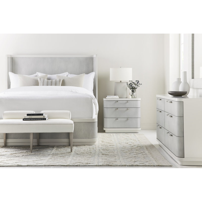 Cove Solid Wood Standard Bed, Moonstruck/White Frost, King