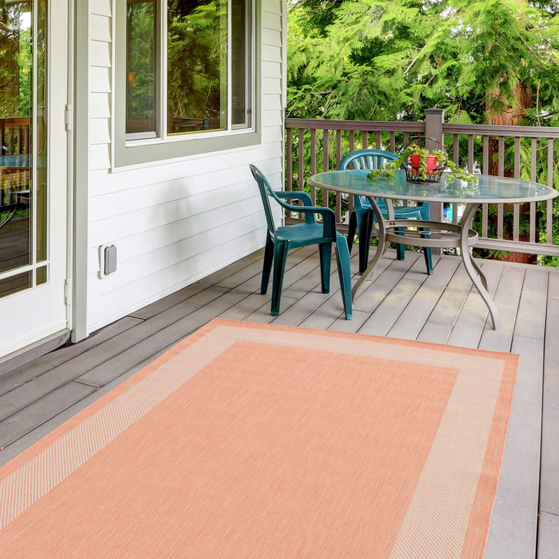Ecology Collection Geometric Indoor / Outdoor Area Rug, Rectangle 80 x 150cm