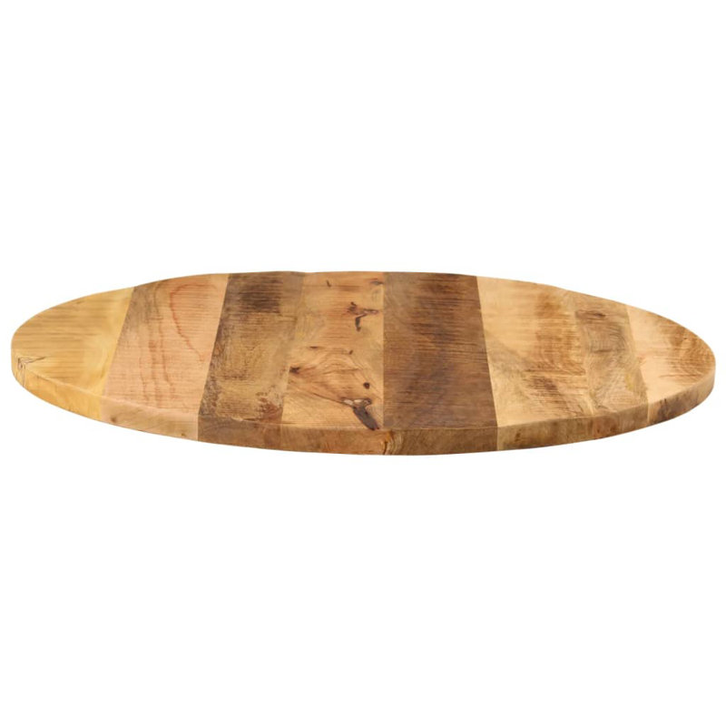 vidaXL Table Top Natural Solid rough mango wood Table Top Round, 1.5cm H x 70cm W