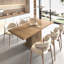 Table de salle à manger extensible et minimaliste moderne convenant à 6 à 10 personnes, idéale pour les réunions de famille