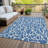 Zarelia Blue Washable Indoor-Outdoor Rug - -756228230