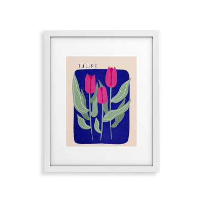 Tulipes 03, encadrée sur papier par Viviana Gonzalez