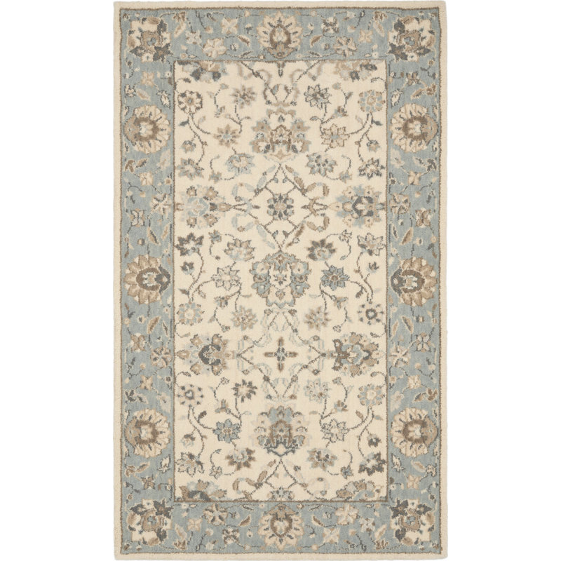 Tapis turquoise Jessika, Rectangle 2 pi 6 po x 4 pi 3 po