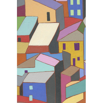 Rooftops In Color II by Nikki Galapon - Wrapped Canvas Art Prints