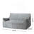 Fila Velveteen 2 Seater Oversized Bean Bag Chair With Armrests-499044659-499044662