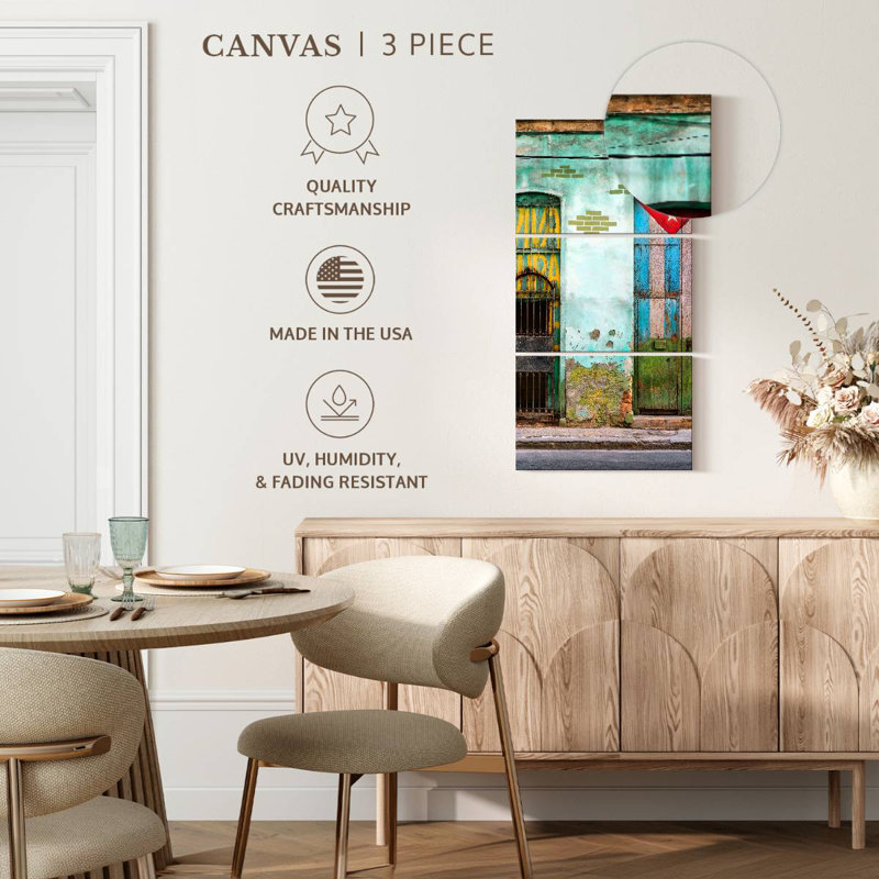 Old Havana Facade, 80" H x 39" W