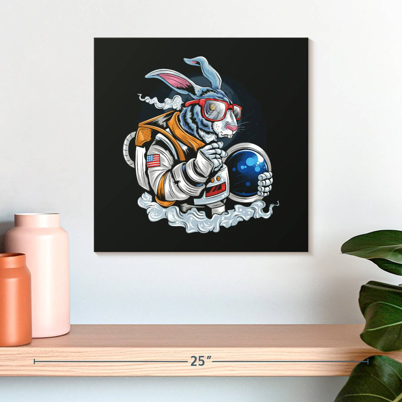Crowle Rabbit Astronaut, 16" H x 16" W