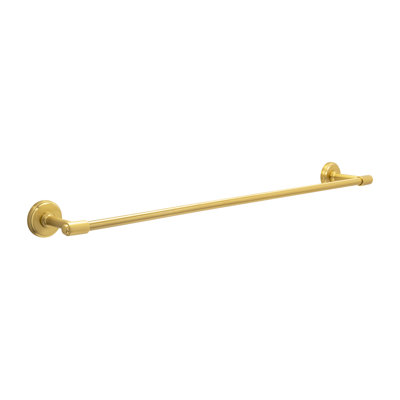 Piper Collection Towel Bar - 26 " x 2 " Brushed Golden Brass - Mid-century Modern Bathroom Accessory