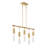 Downend 5-Light Linear Chandelier in Warm Brass
