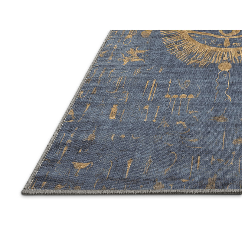 Tapis gris lavable à la machine, Rectangulaire 3 pi x 5 pi