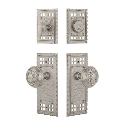 Nostalgic Warehouse Craftsman Entry Set with Egg & Dart Knob