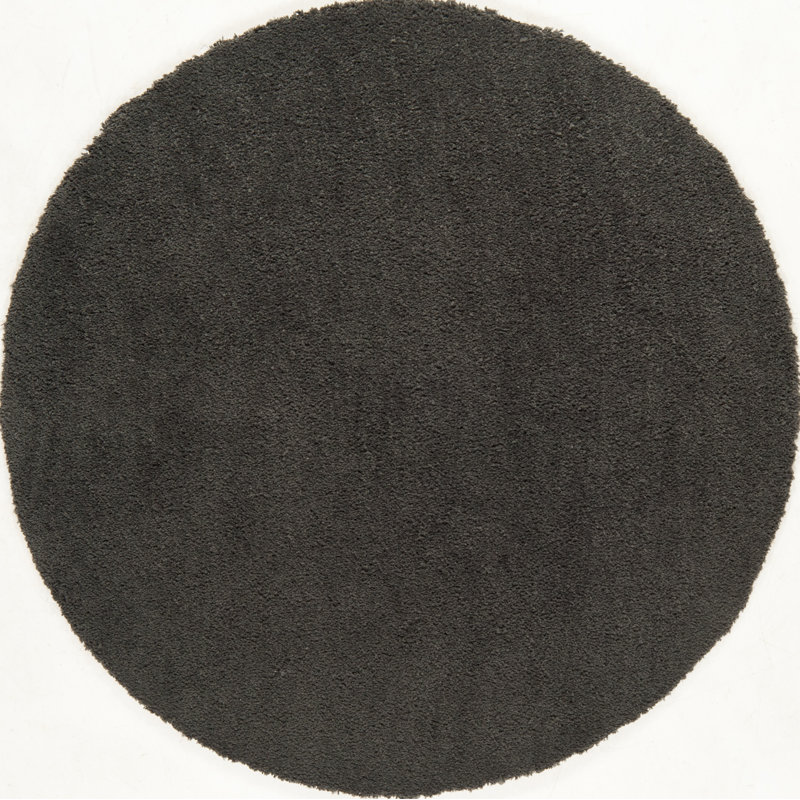 Tapis gris touffeté à la main Hotchkiss, Rond 5 pi