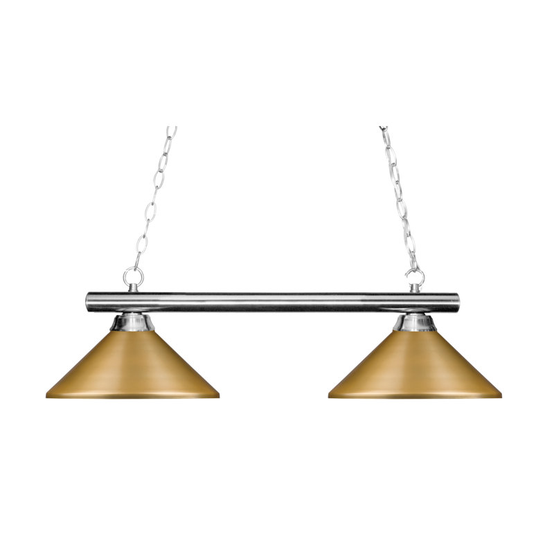 Chaparro 2 - Light Pool Table Lights Pendant, Bronze/Satin gold
