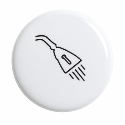 Bouton en porcelaine Strom Living pour poignées à point de croisement avec pomme de douche Image