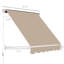 Auvent de balcon pour terrasse, abat-jour escamotable de 6 pi, bloquant, aluminium robuste, abri de jardin rétractable manuel blanc pour terrasse, protégé, robuste