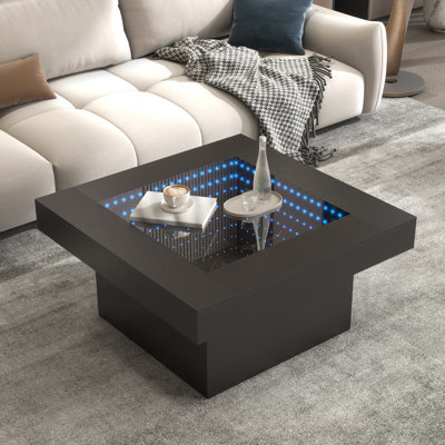 Table basse 31,5 "à DEL avec miroir Infinity Modern