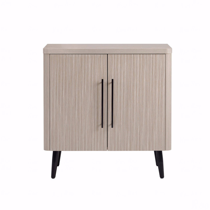 Armoire d'appoint cannelée 31 ", Noir