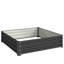 Support à plante en métal gris avec 47,2 po avec contrôle pratique pour l'espace extérieur, acier galvanisé
