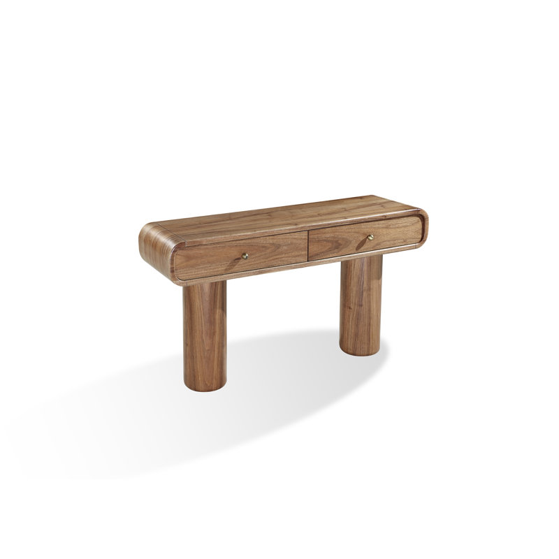 Juba Walnut Console Table In Mongoose
