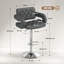 Upholstered Adjustable Height Counter Stool with Metal Frame-1079696202