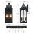 2-Pack 17 in. 2-Light Black Farmhouse Outdoor Wall Lantern with Clear Glass for Porch and Garage-89949294