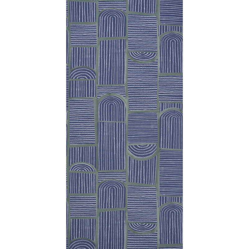 Schumacher x Backdrop Bloomsbury Wallpaper, Deep Navy