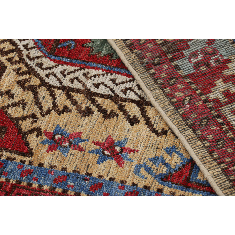 Rug & Kilim’S Turkish Style Rug In Red With Large-Scale Geometric Medallions, Rectangle 9' x 12'
