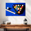 Boules de billard Senne sur table bleue-108155403