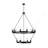 Retro Style Large 2-Tier Circular Ceiling Ironwork Chandelier