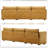  Chifley Yellow Chenille Modular Couch L Shaped Sectional Sofa with Ottoman, Reversible.-118761491