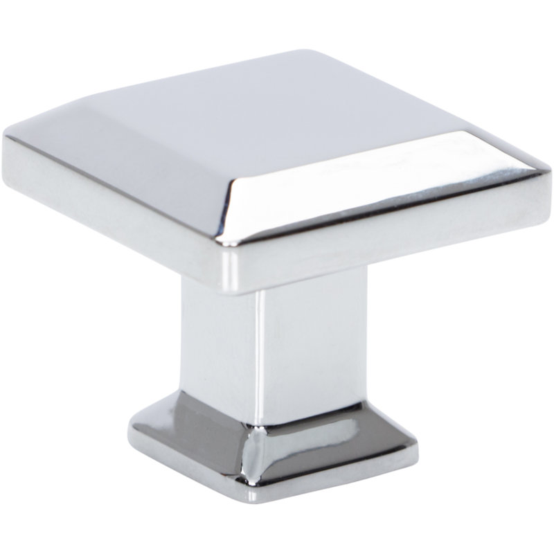 Sweetbriar Lane 1 1/4" Length Square Knob, Polished Chrome