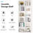 71.65" White Narrow 12-Cube Modern Vertical Or Horizontal Bookcase Storage For Living Room