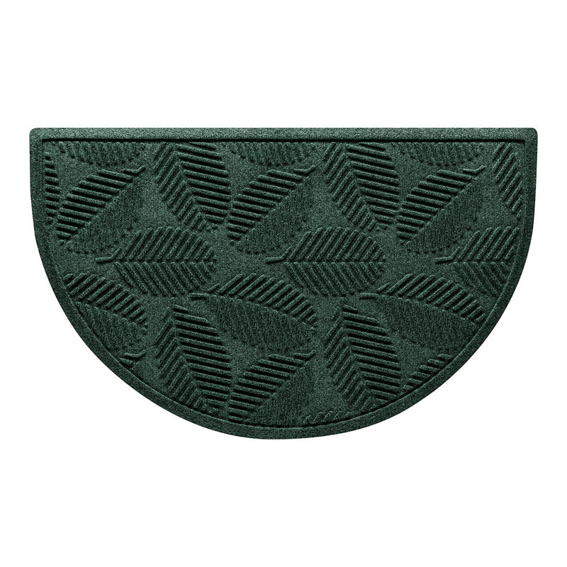 WaterHog® Deanna 24 in. x 39 in. Half Round Indoor Outdoor Doormat, Evergreen